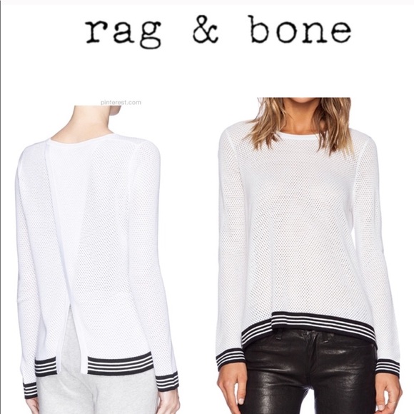Rag and Bone Nikki Mesh Top Open Slit - Picture 1 of 7